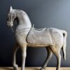 Oud Indiaas paard met messing beslag