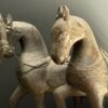 Oud Indiaas paard met messing beslag Oud Indiaas paard met messing beslag