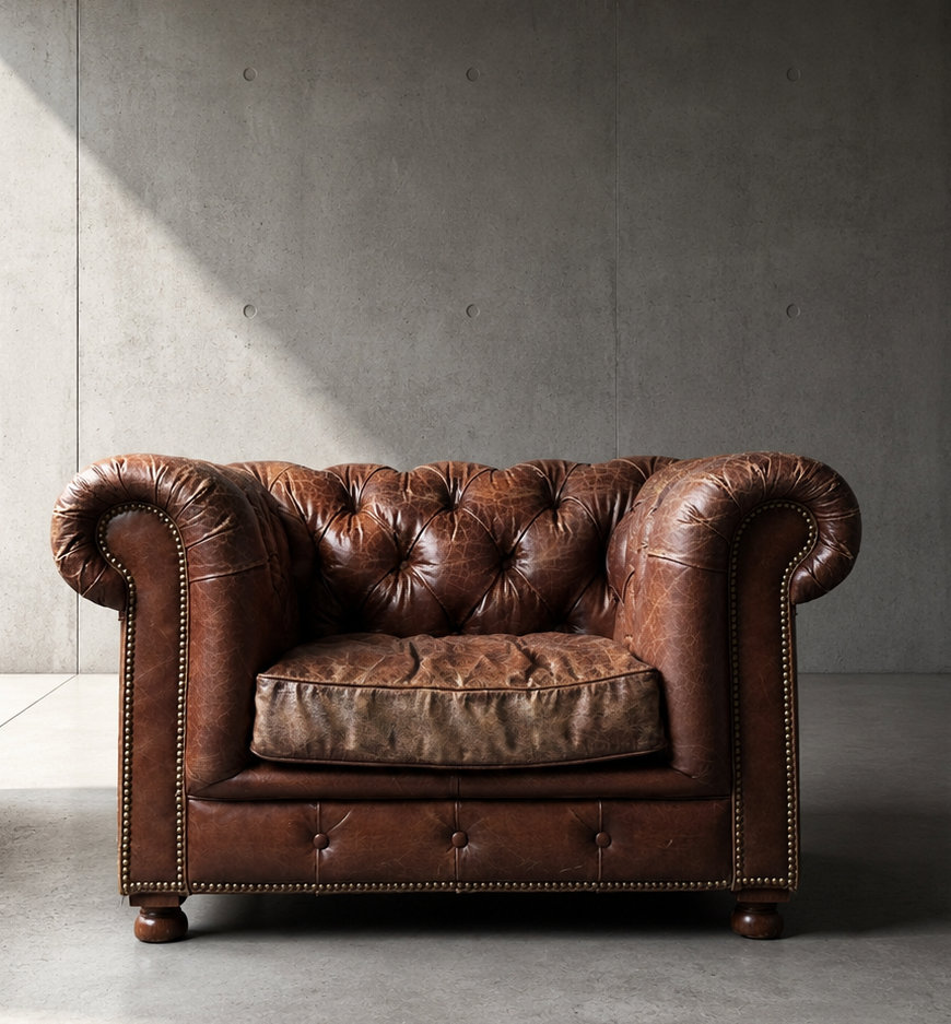 Vintage Chesterfield fauteuil Vintage Chesterfield fauteuil