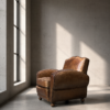 Vintage verstelbare lederen clubfauteuil