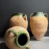 Set van drie authentieke olijfpotten