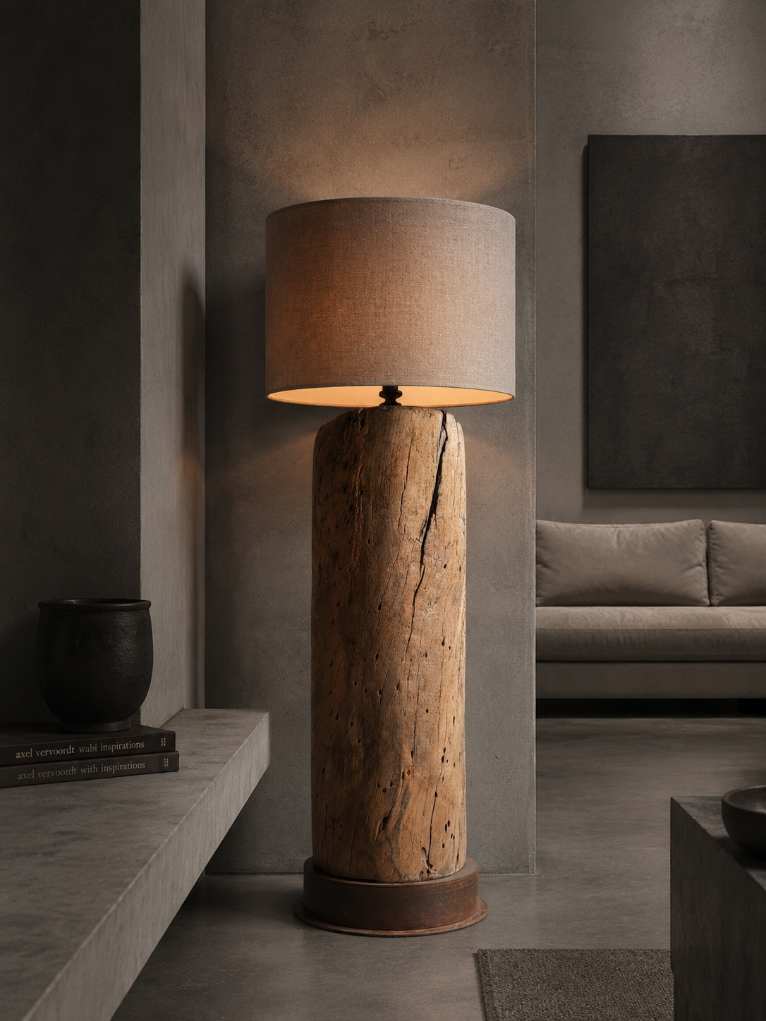 Massieve boomstamlamp Massieve boomstamlamp