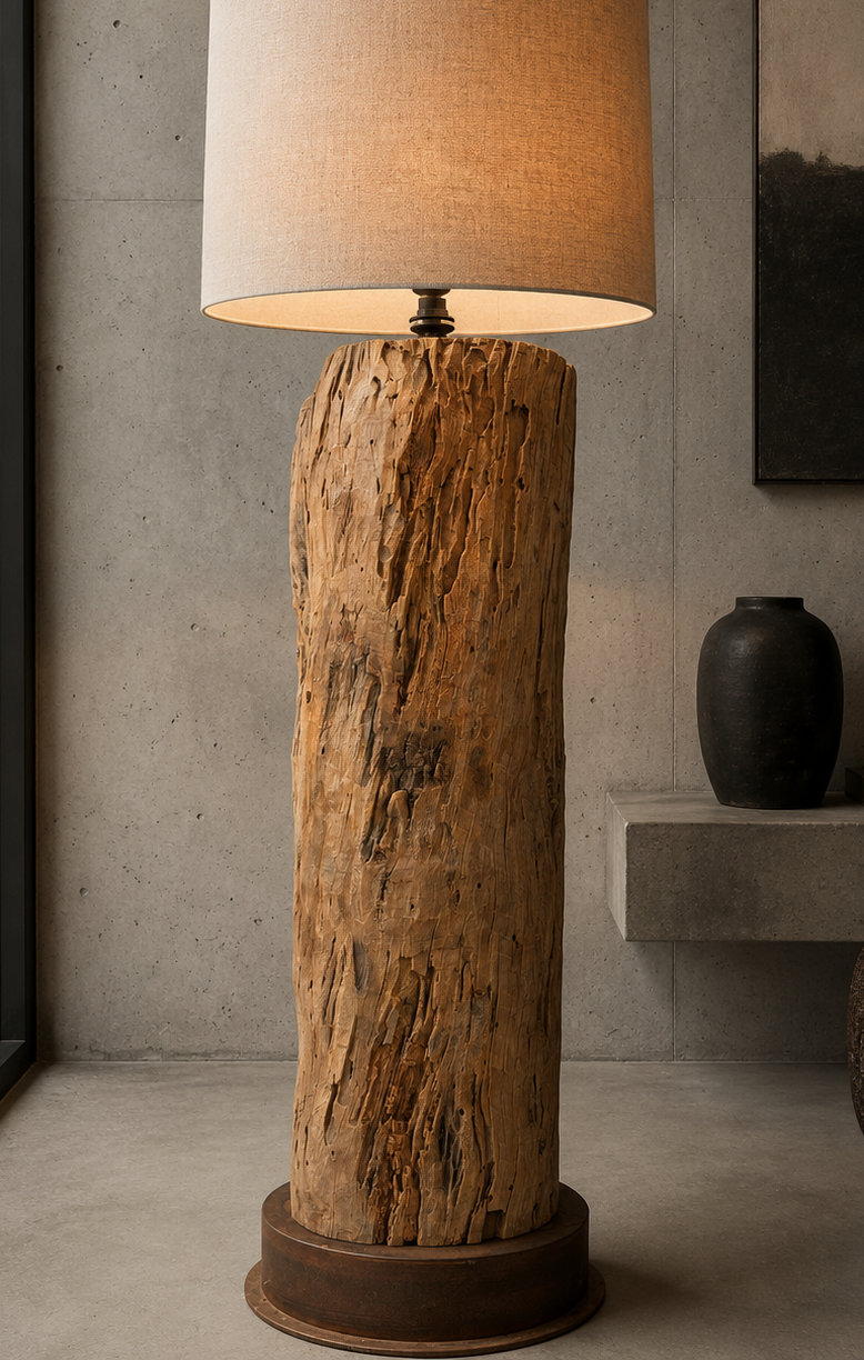 Massieve boomstamlamp Massieve boomstamlamp