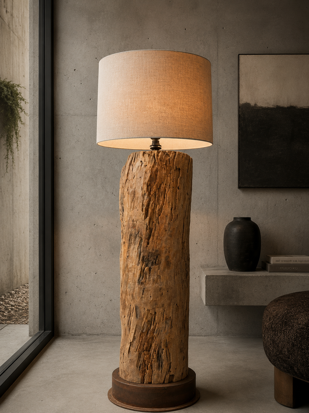 Massieve boomstamlamp Massieve boomstamlamp