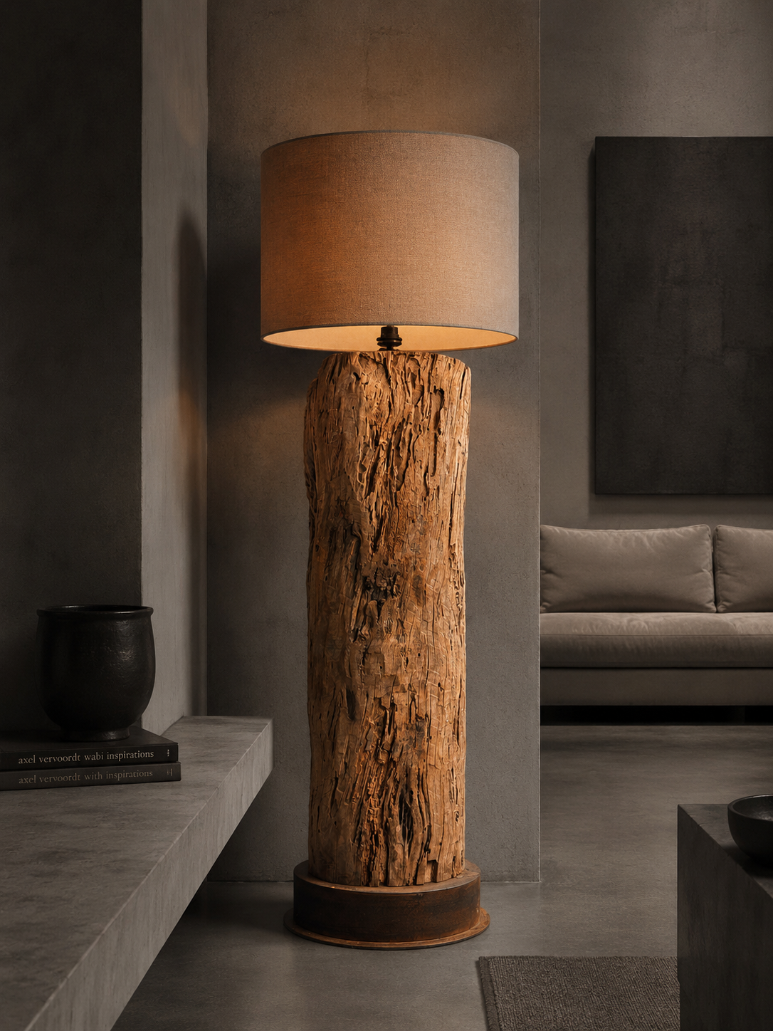 Massieve boomstamlamp Massieve boomstamlamp