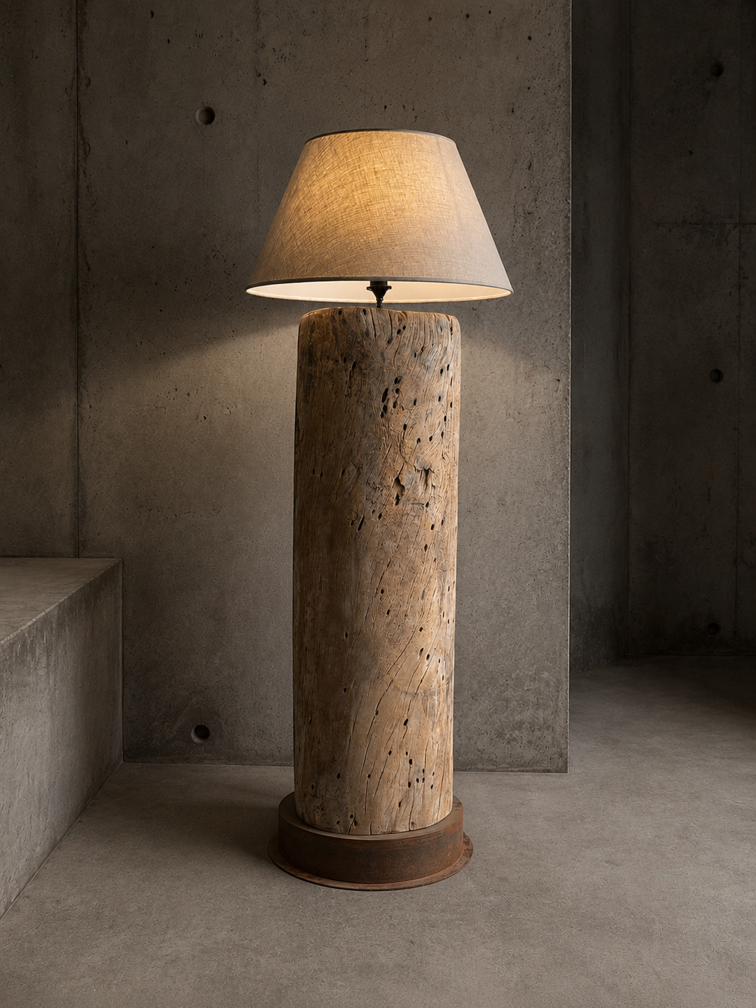 Massieve boomstamlamp Massieve boomstamlamp