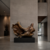 Antiek houten beeld Neptunes XXL Antiek houten beeld Neptunes XXL