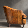 Vintage leren clubfauteuil Vintage leren clubfauteuil