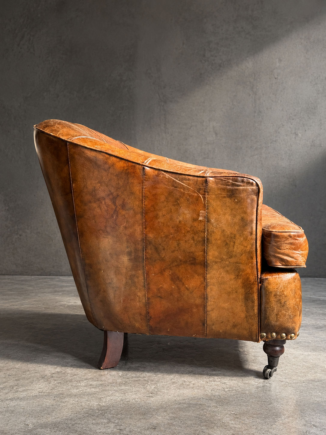 Vintage leren clubfauteuil Vintage leren clubfauteuil