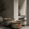 Oude zinken planters Oude zinken planters