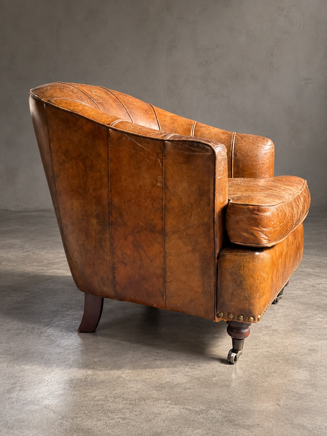 Vintage leren clubfauteuil Vintage leren clubfauteuil