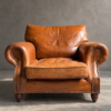 vintage leren clubfauteuil