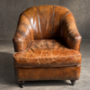 Vintage leren clubfauteuil Vintage leren clubfauteuil