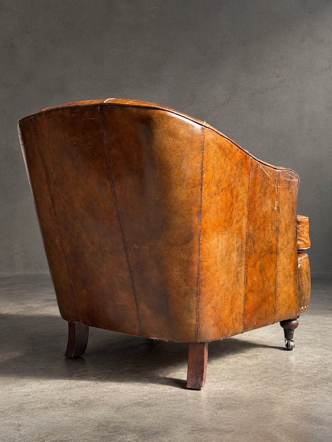 Vintage leren clubfauteuil Vintage leren clubfauteuil