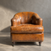 Vintage leren clubfauteuil Vintage leren clubfauteuil