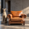vintage leren clubfauteuil