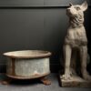 Oude zinken planters Oude zinken planters