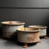 Oude zinken planters Oude zinken planters