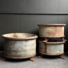 Oude zinken planters Oude zinken planters