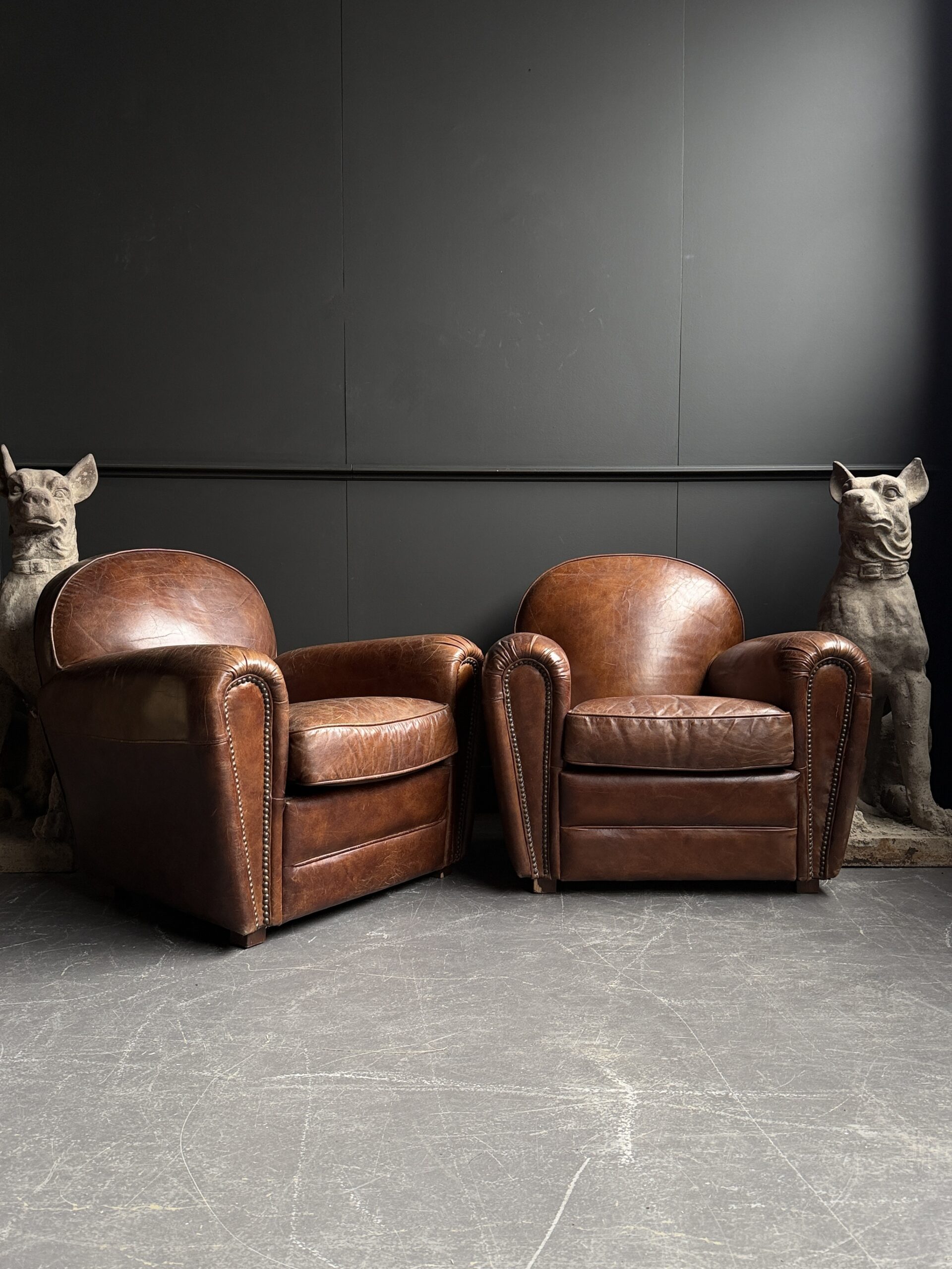 Vintage Lederen Club Fauteuils Vintage Lederen Club Fauteuils