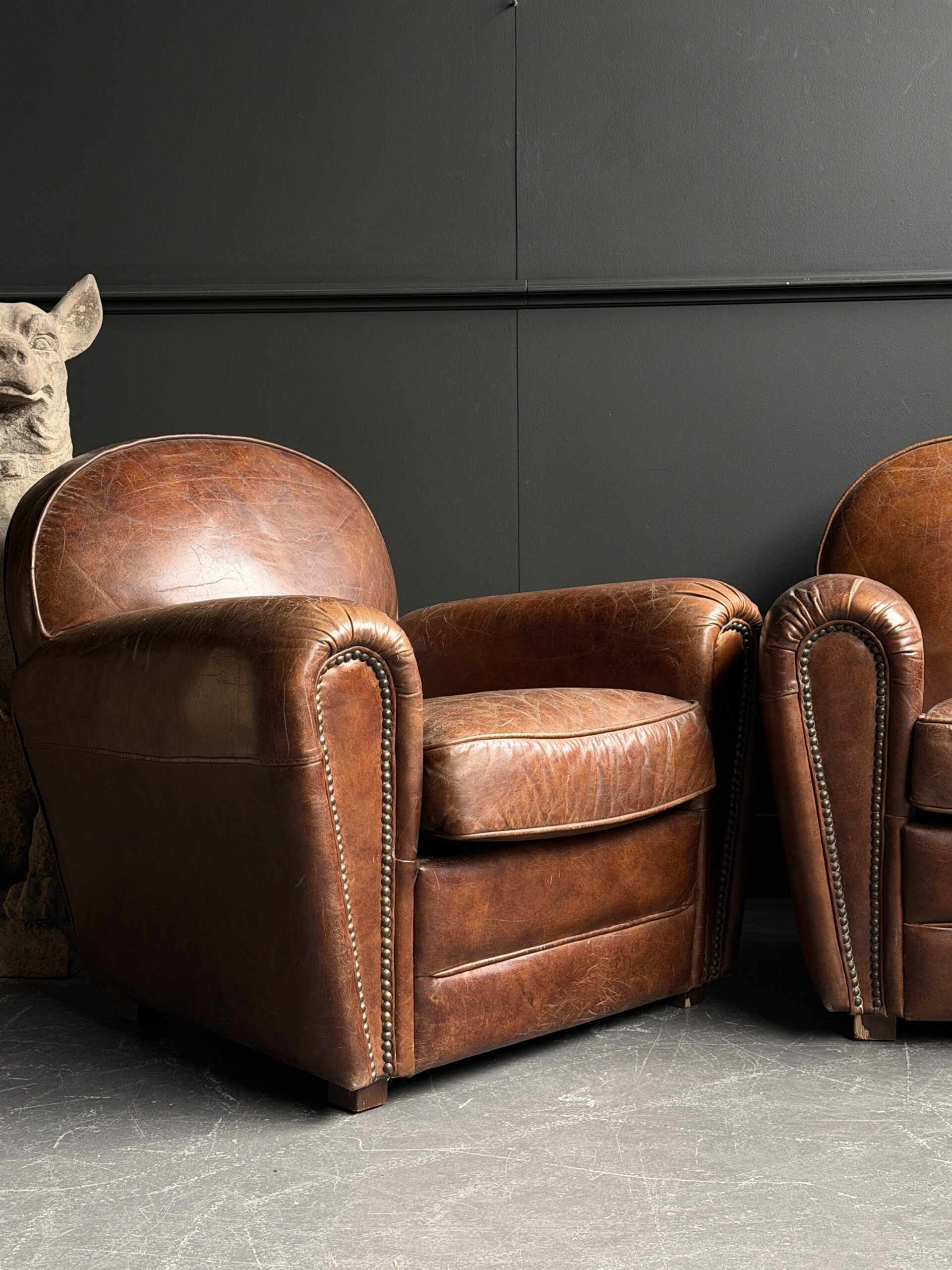 Vintage Lederen Club Fauteuils Vintage Lederen Club Fauteuils