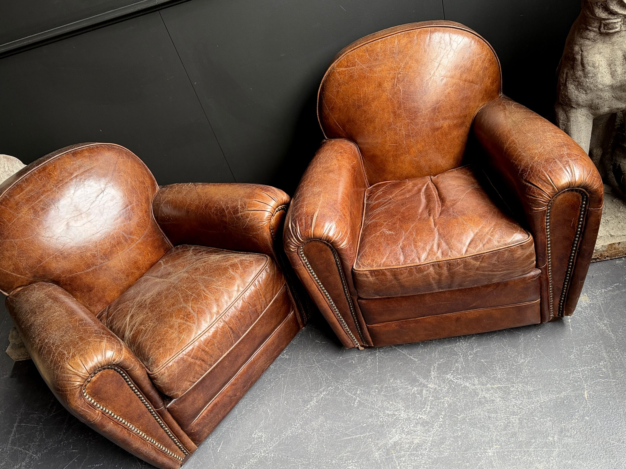 Vintage Lederen Club Fauteuils Vintage Lederen Club Fauteuils