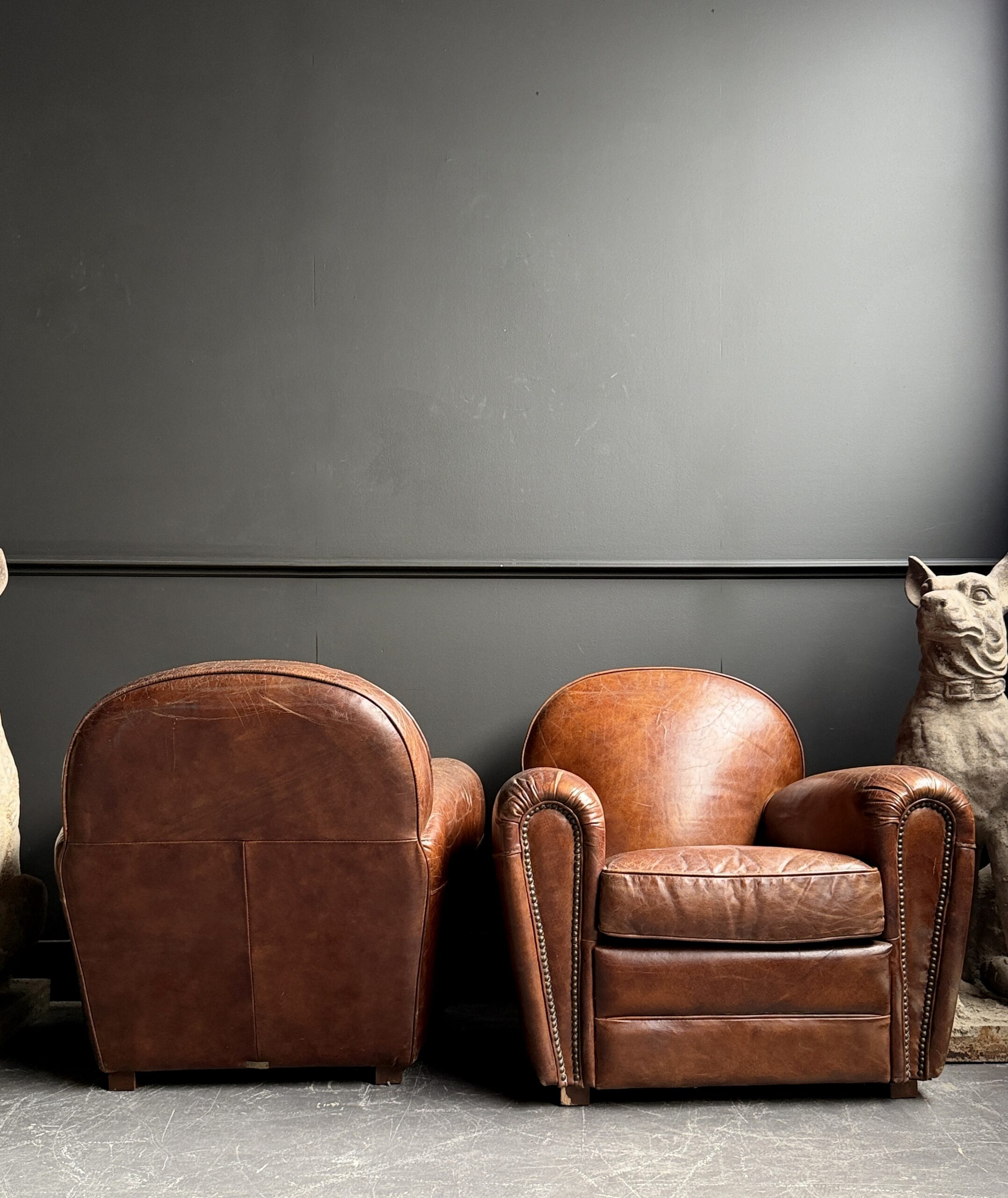Vintage Lederen Club Fauteuils Vintage Lederen Club Fauteuils
