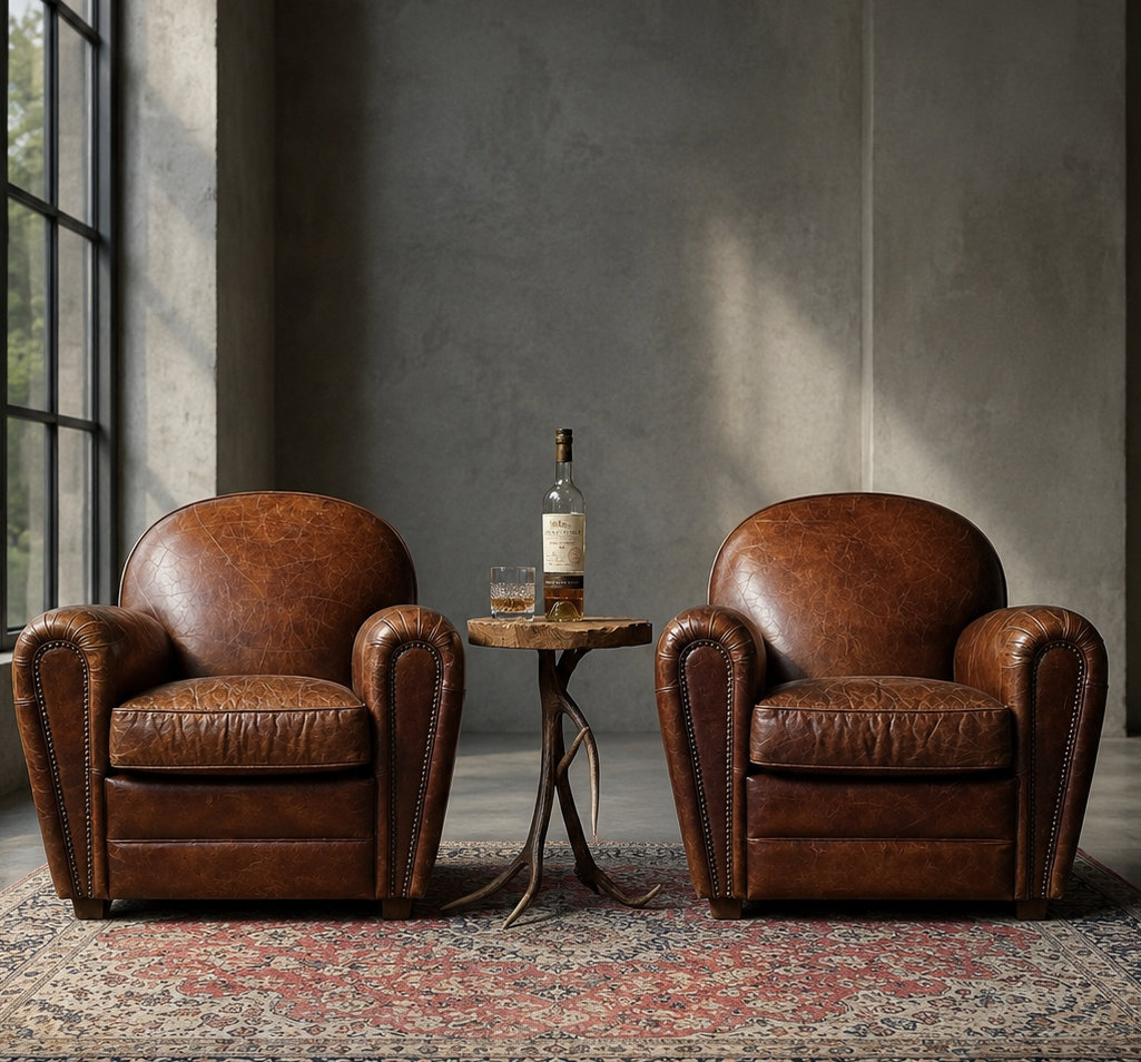Vintage Lederen Club Fauteuils Vintage Lederen Club Fauteuils