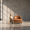 Vintage leren clubfauteuil Vintage leren clubfauteuil