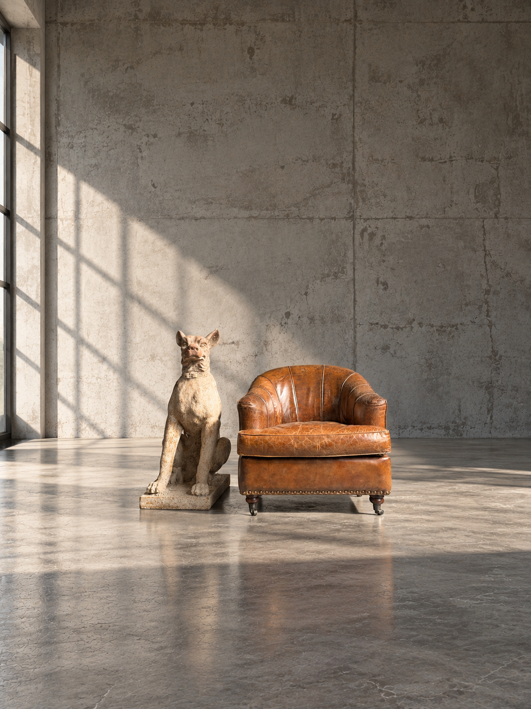 Vintage leren clubfauteuil Vintage leren clubfauteuil