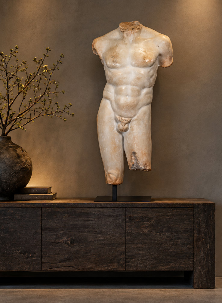 Marmeren beeld, Apollo van Polykleitos Marmeren beeld, Apollo van Polykleitos