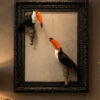 Kunstwerk met twee toekans