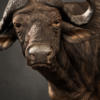 Kop van een Kaapse buffel Kop van een Kaapse buffel