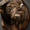 Kop van een Kaapse buffel Kop van een Kaapse buffel