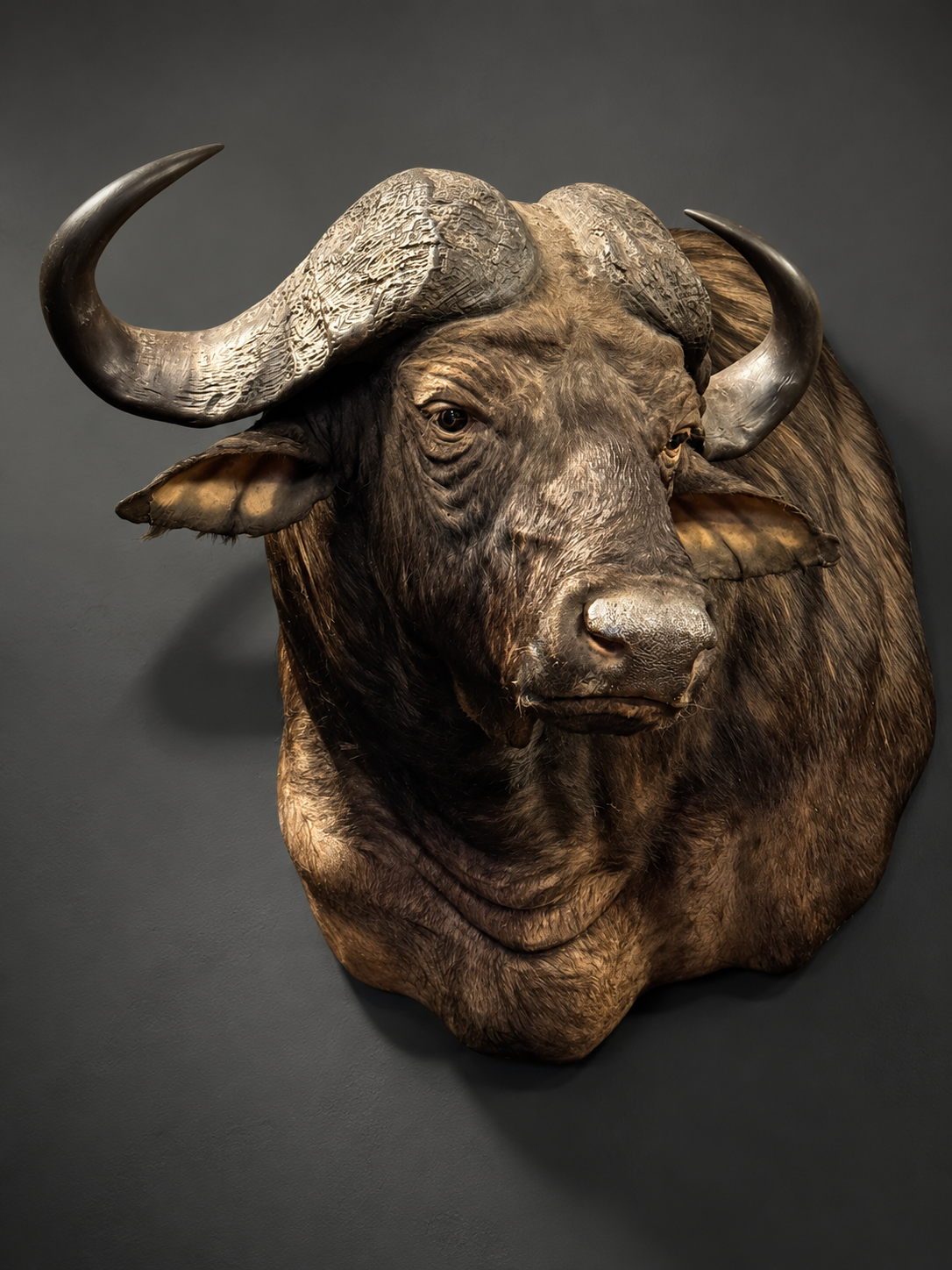 Kop van een Kaapse buffel Kop van een Kaapse buffel