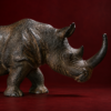 Terracotta neushoorn