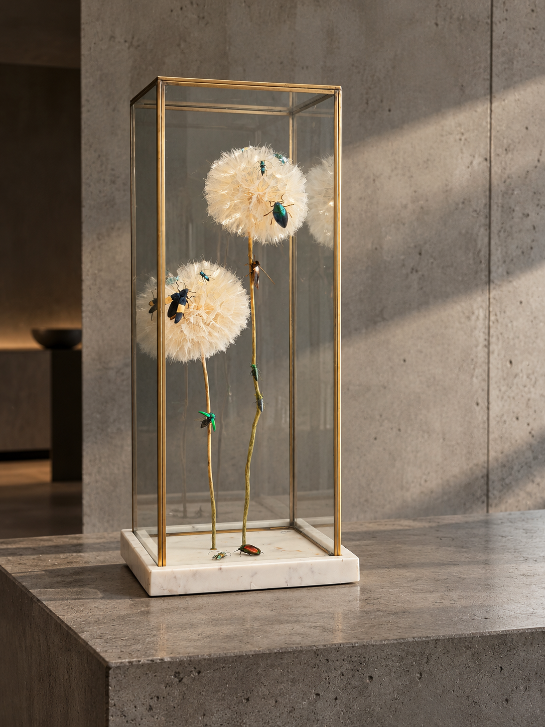 Stolp met bloemen en kevers Stolp met bloemen en kevers