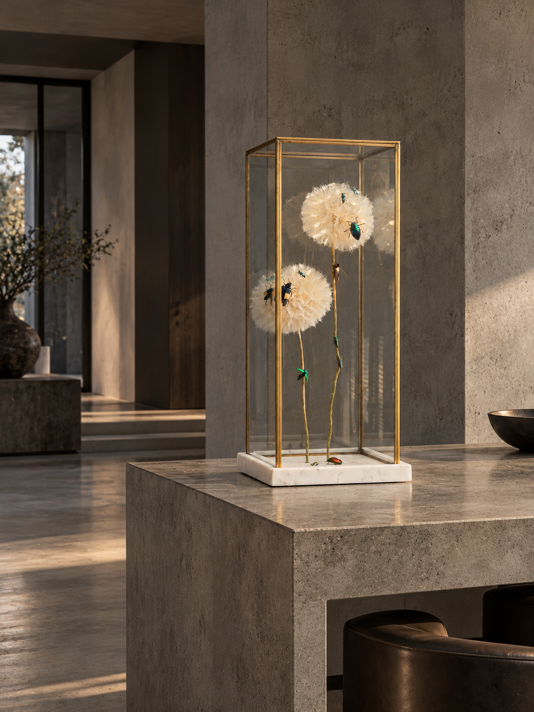 Stolp met bloemen en kevers Stolp met bloemen en kevers